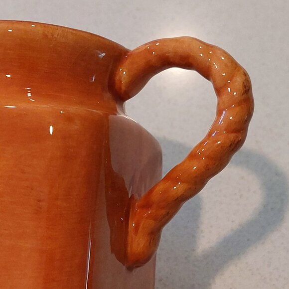 Artimino Earthenware Tuscan Countryside Vintage Terracotta Creamer & Sugar Set - Picture 10 of 16